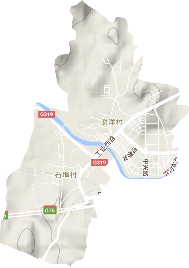 北城街道地形圖