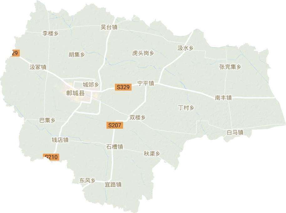 鄲城縣地形圖