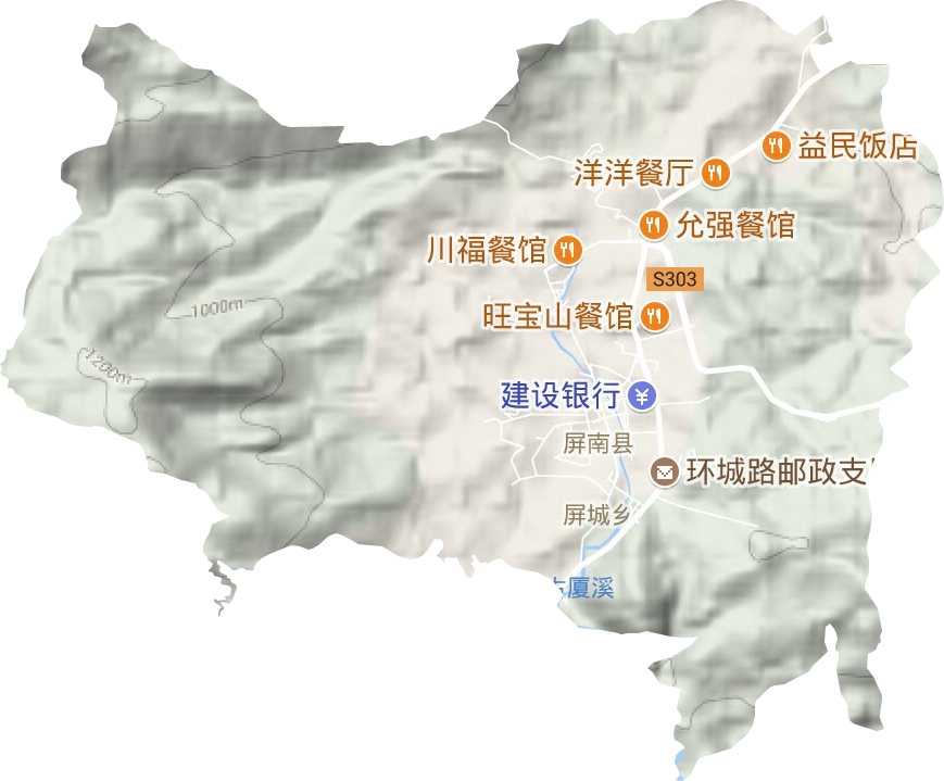 古峰鎮(zhèn)地形圖