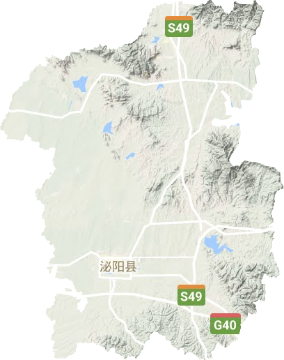 泌陽縣地形圖