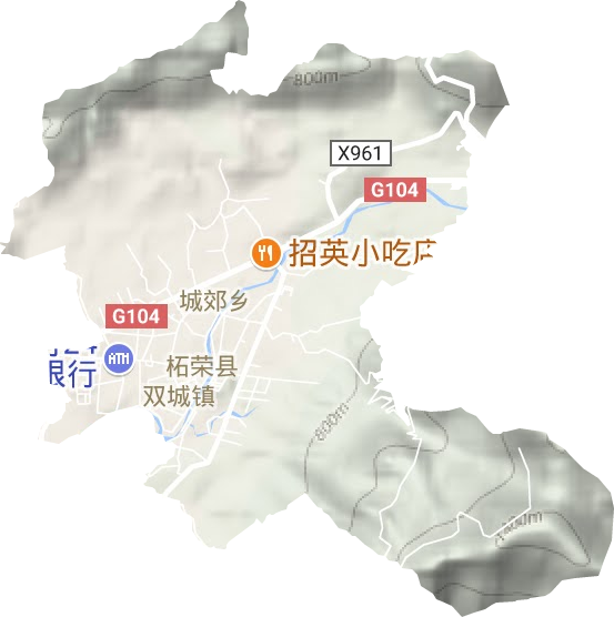 雙城鎮(zhèn)地形圖
