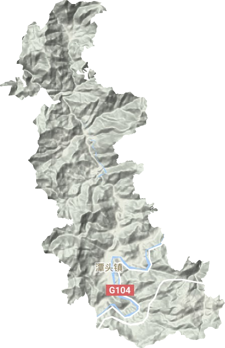 潭頭鎮(zhèn)地形圖
