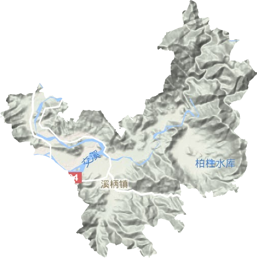 溪柄鎮(zhèn)地形圖