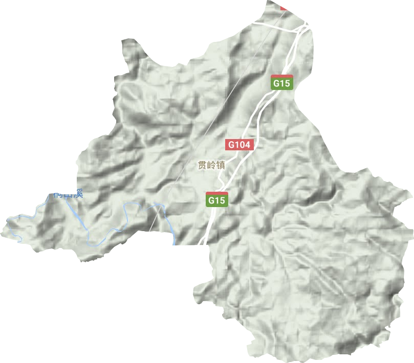 貫嶺鎮地形圖