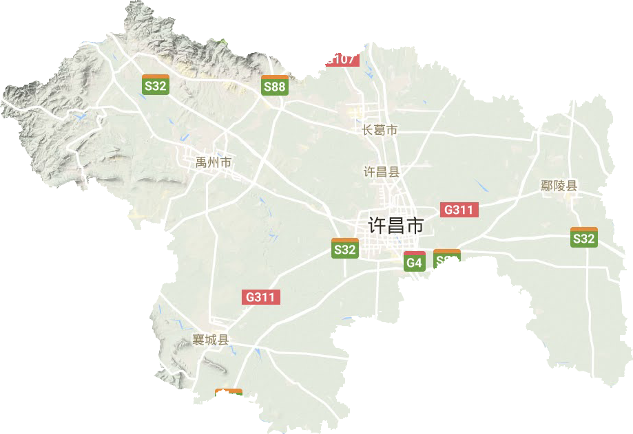 許昌市地形圖