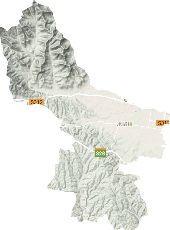 濟(jì)源市承留鎮(zhèn)地形圖
