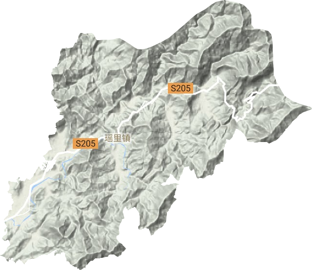 瑤里鎮地形圖