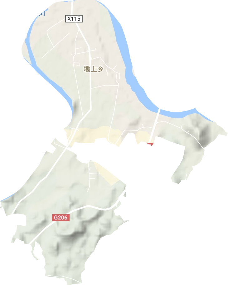 塔山街道地形圖