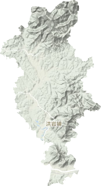 洪巖鎮地形圖
