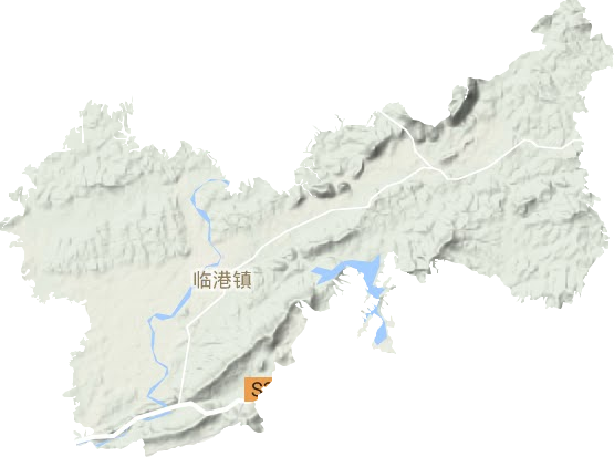 臨港鎮地形圖