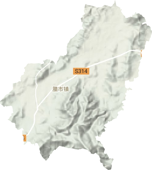 臘市鎮(zhèn)地形圖