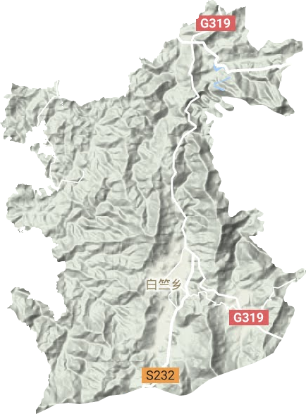 白竺鄉(xiāng)地形圖