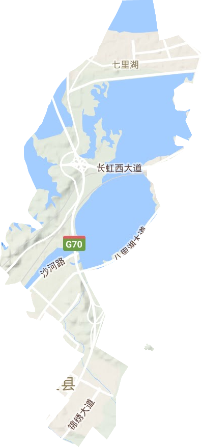 七里湖街道辦事處（九江經濟技術開發區）地形圖