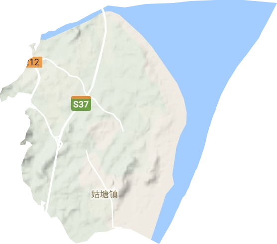 姑塘鎮地形圖