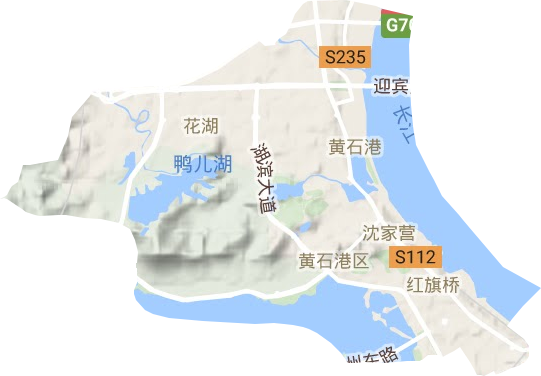 黃石港區地形圖