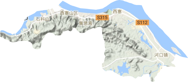 西塞山區(qū)地形圖