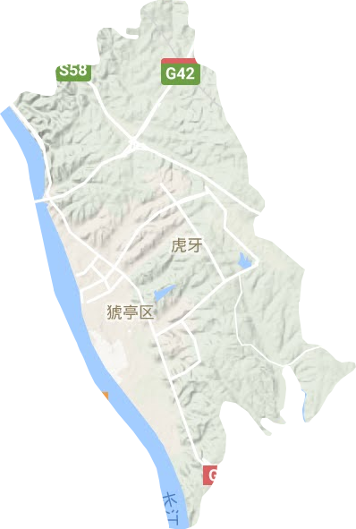 猇亭區(qū)地形圖