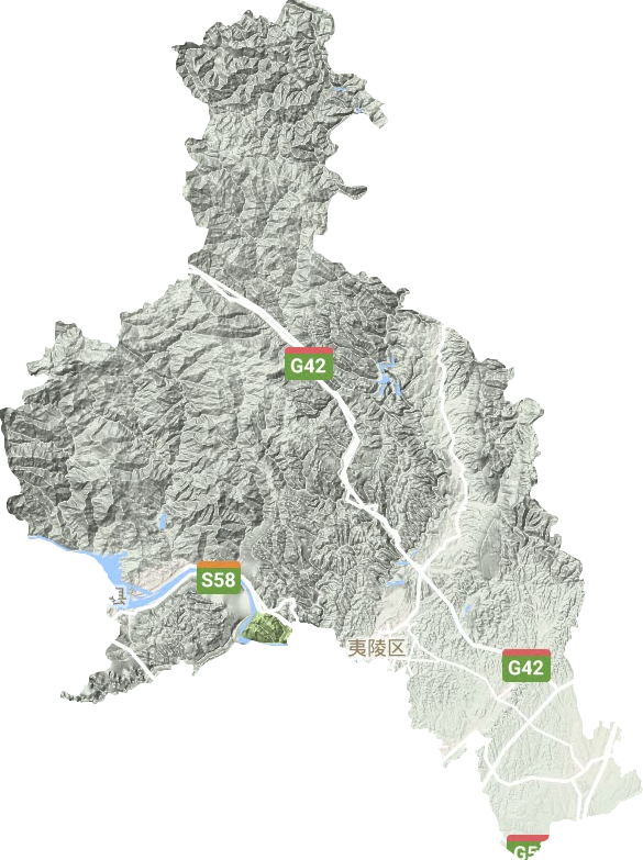 夷陵區地形圖