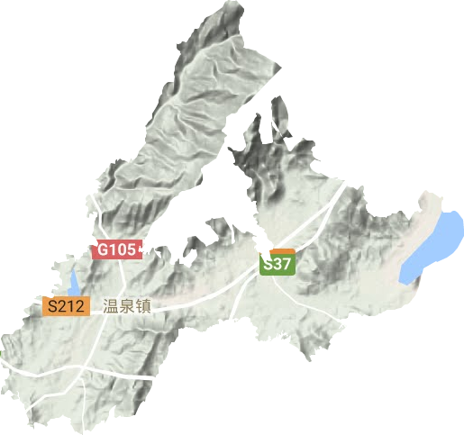 溫泉鎮(zhèn)地形圖