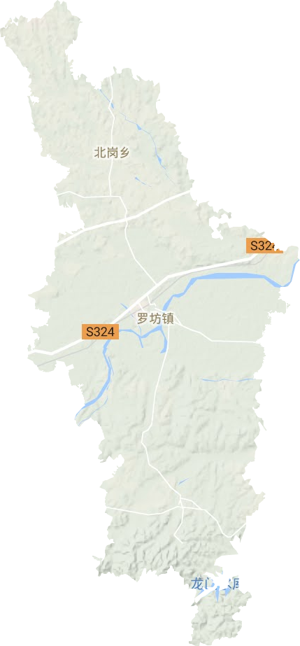 羅坊鎮地形圖