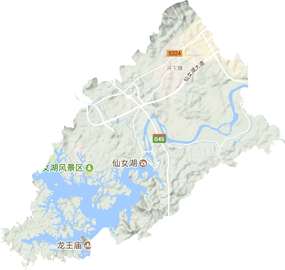 河下鎮(zhèn)地形圖
