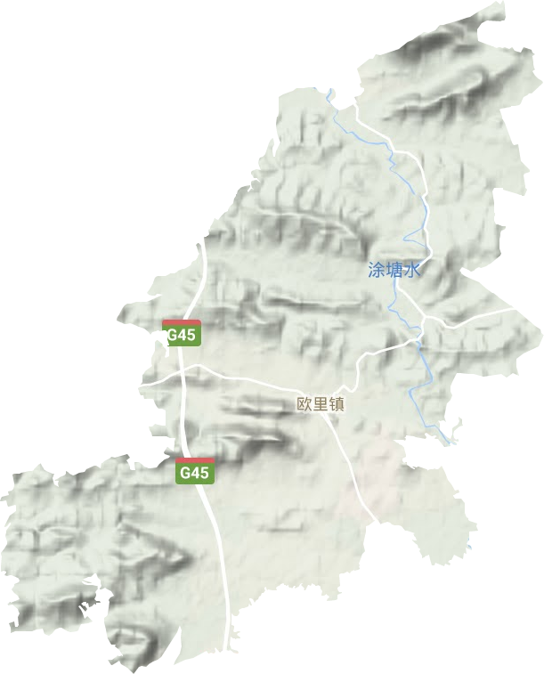 歐里鎮(zhèn)地形圖