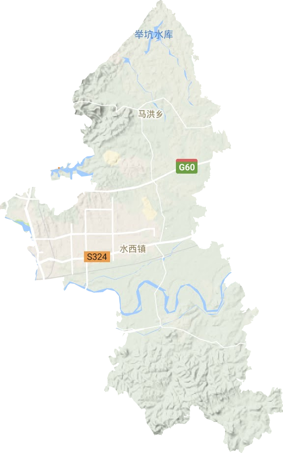 水西鎮地形圖