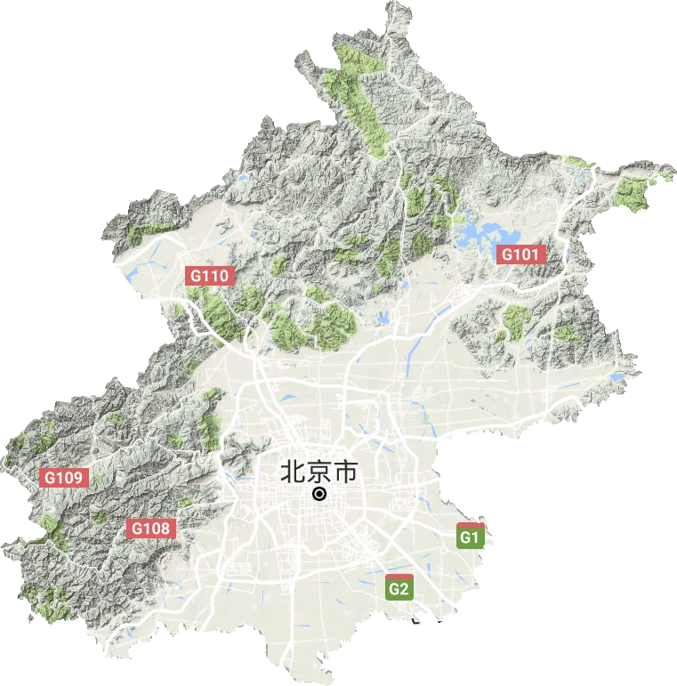北京市地形圖