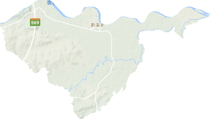 新溪鄉(xiāng)地形圖