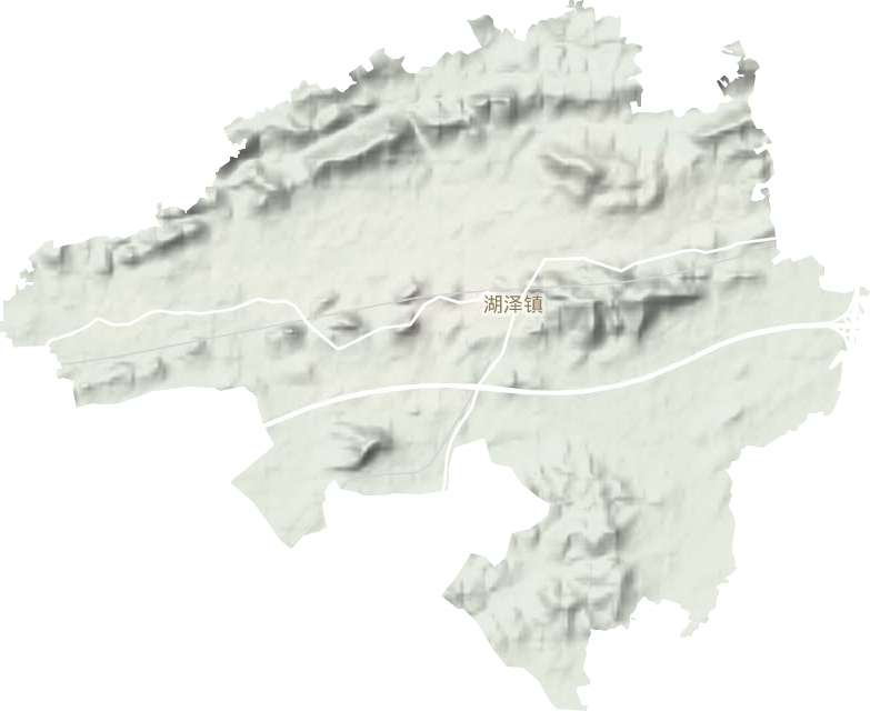 湖澤鎮地形圖