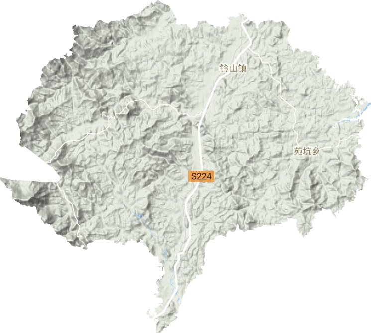 鈐山鎮地形圖