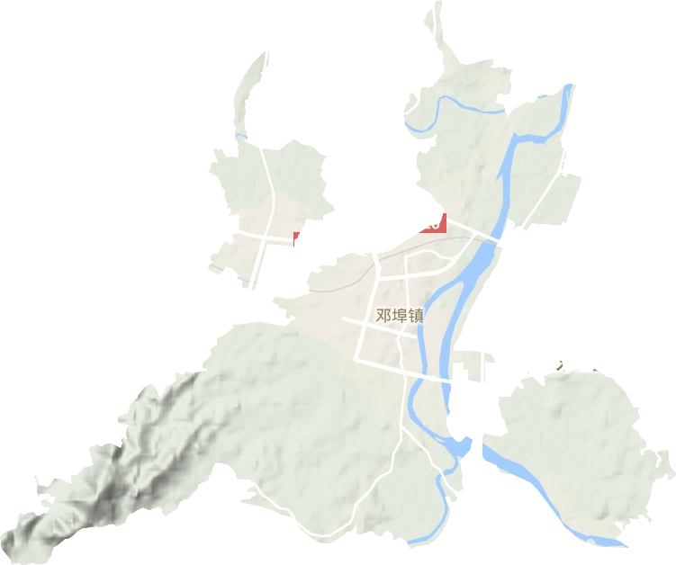 鄧埠鎮地形圖