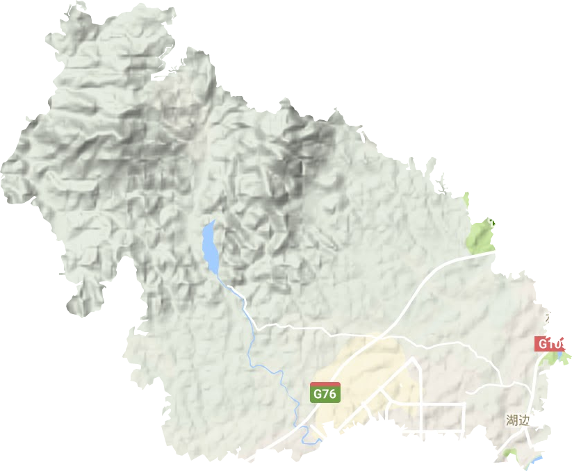 湖邊鎮(zhèn)（贛州經(jīng)濟(jì)技術(shù)開發(fā)區(qū)）地形圖