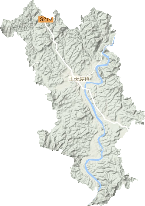 王母渡鎮地形圖