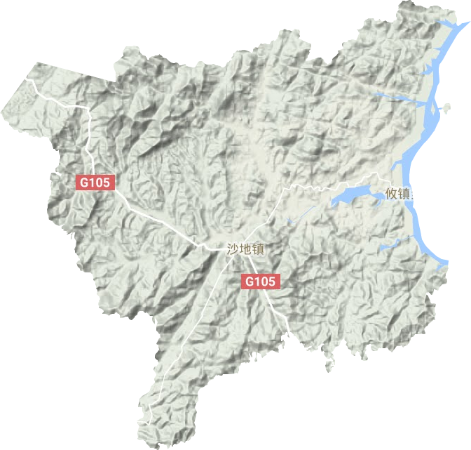 沙地鎮地形圖