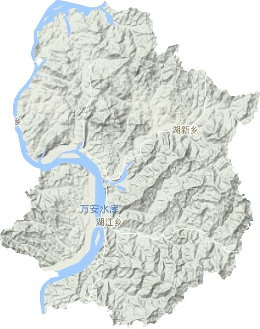 湖江鎮(zhèn)地形圖