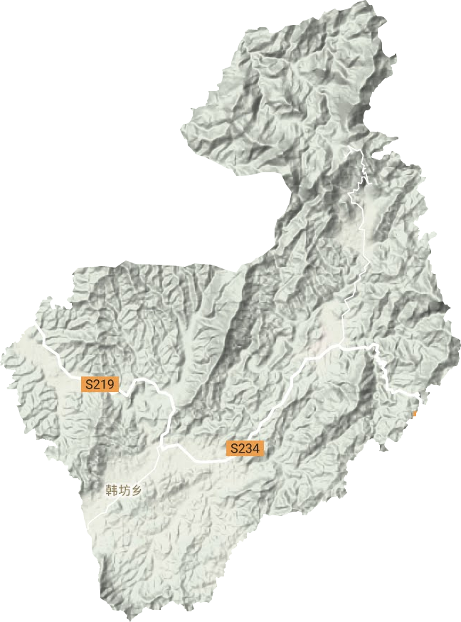 韓坊鄉地形圖