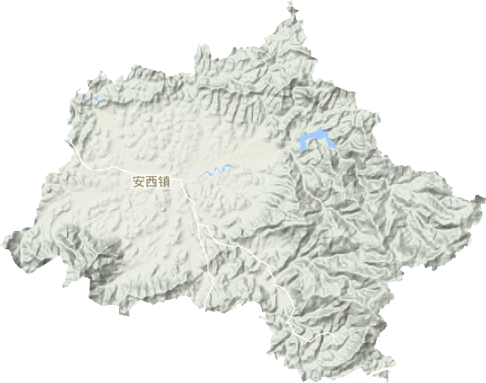 安西鎮地形圖
