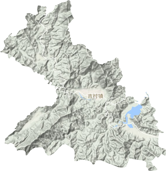 吉村鎮(zhèn)地形圖