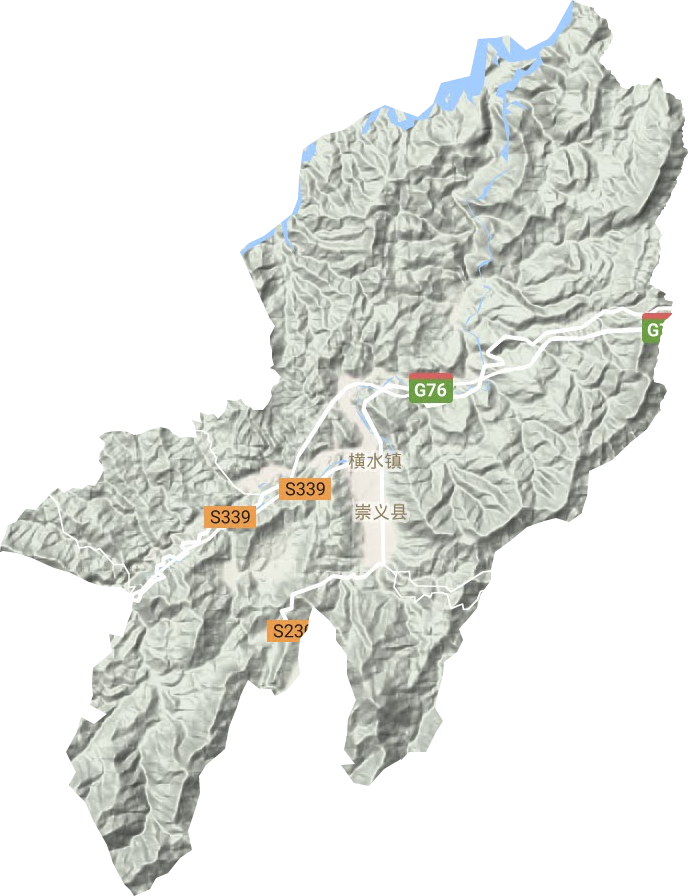 橫水鎮地形圖