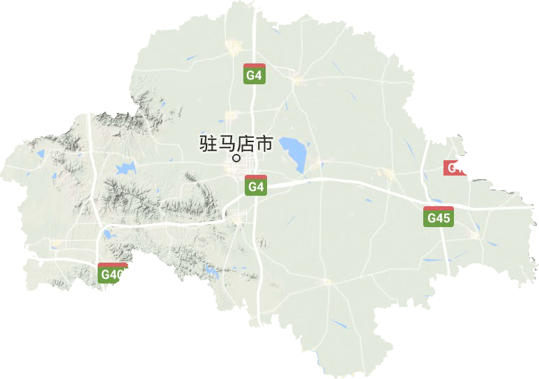駐馬店市地形圖