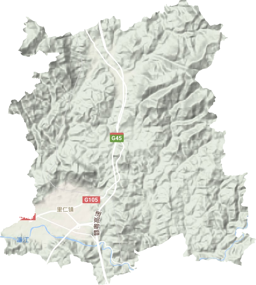 里仁鎮(zhèn)地形圖