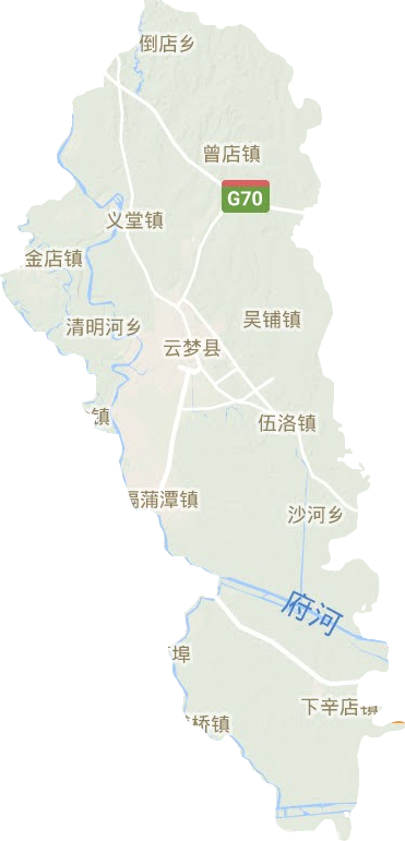 云夢縣地形圖