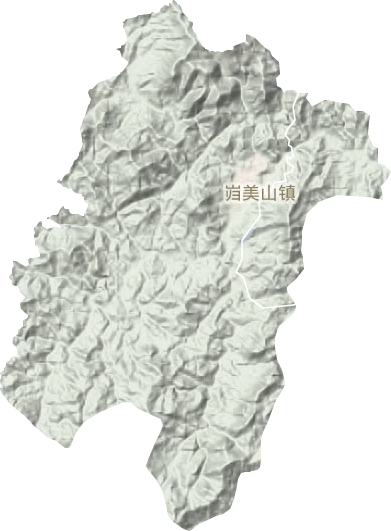 巋美山鎮地形圖