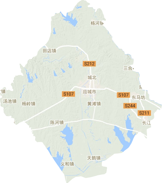 應(yīng)城市地形圖