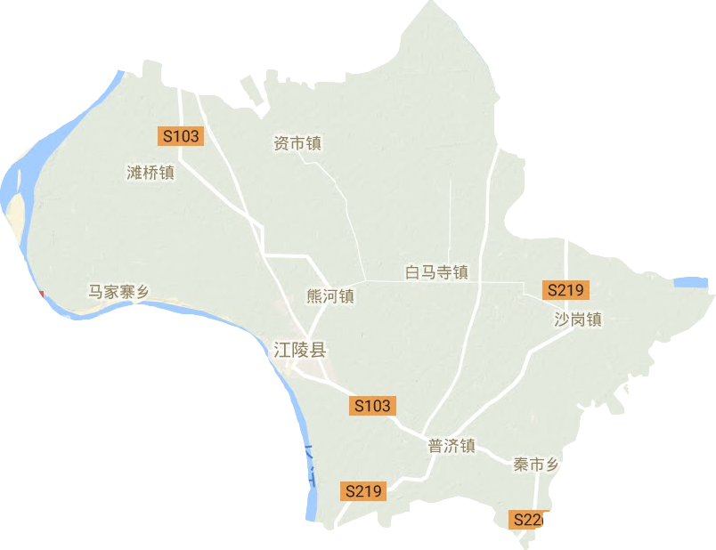 江陵縣地形圖