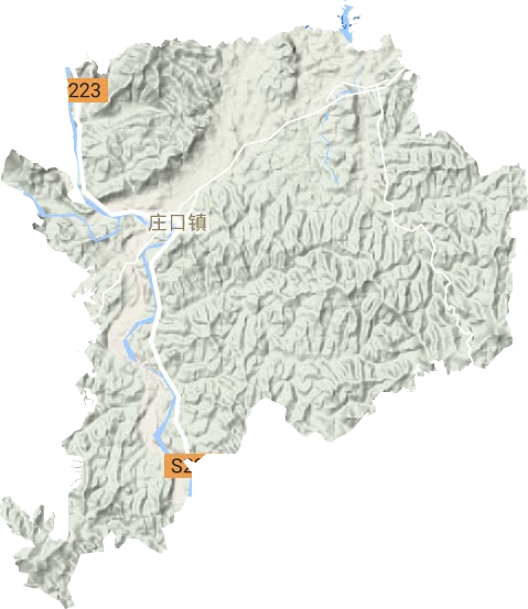 莊口鎮地形圖