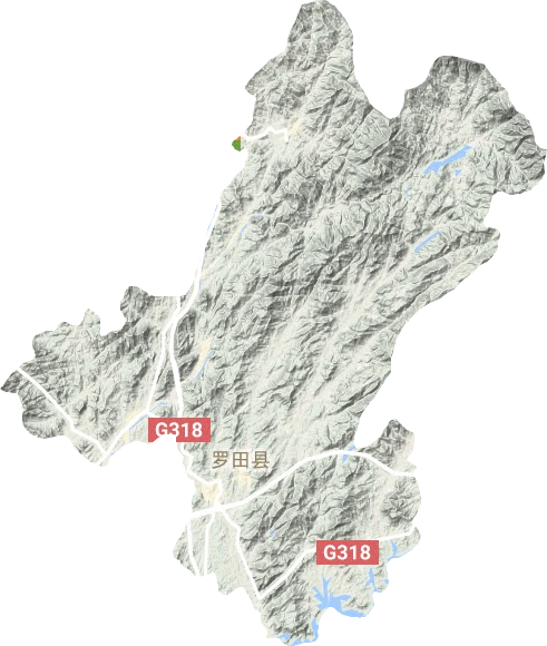 羅田縣地形圖