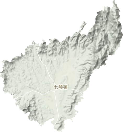 七琴鎮(zhèn)地形圖