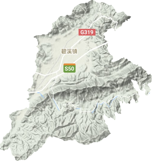 碧溪鎮地形圖